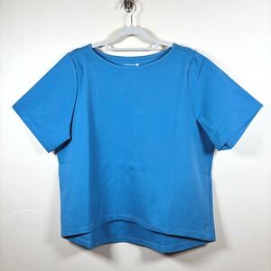 Betabrand‎ Boxy Hi-Low Top Women's XL Blue Modern Commute Office Careerwear NEW